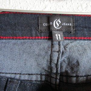 Jeans dark blue, Size 11, straight long leg , low rise. Cello Like new condition